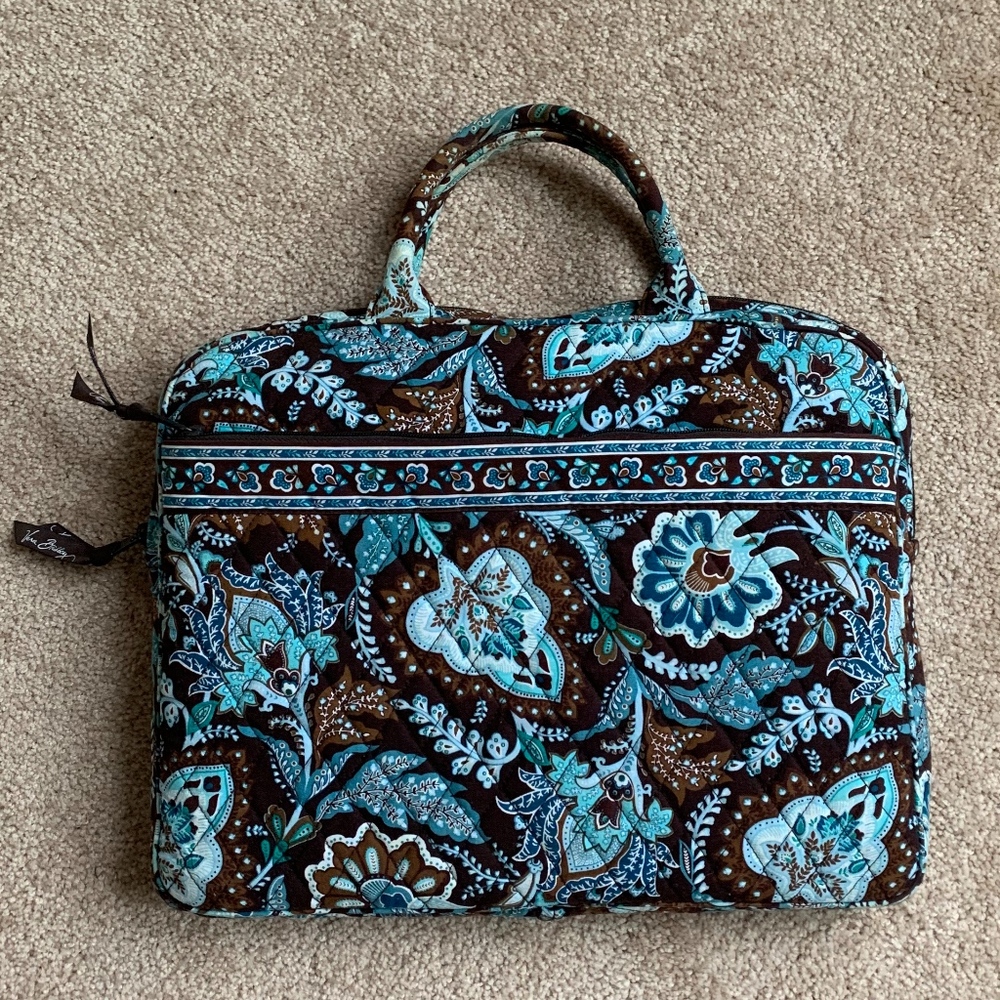 Vera Bradley Laptop Organizer in Java Blue EUC!